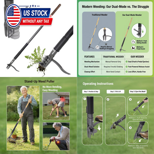 Stand weed puller with - up,