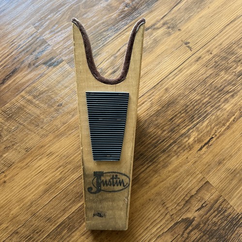 Vintage wooden justin - wooden, boot